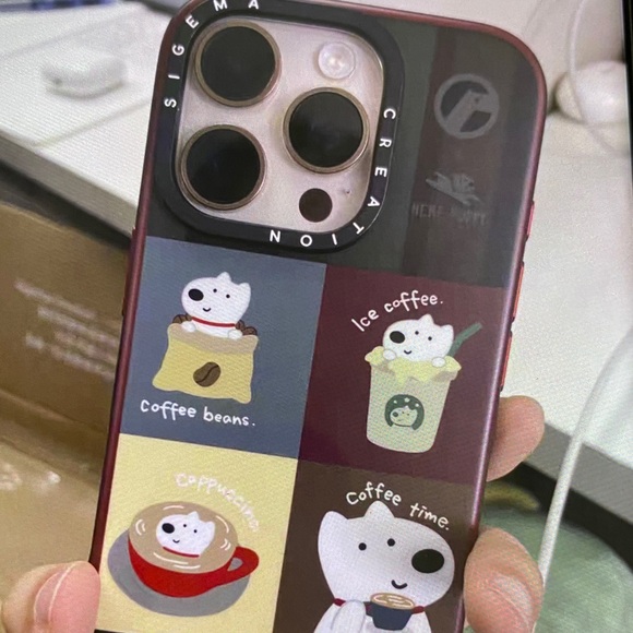 Other - Cute Coffee Cat Phone Case - Red